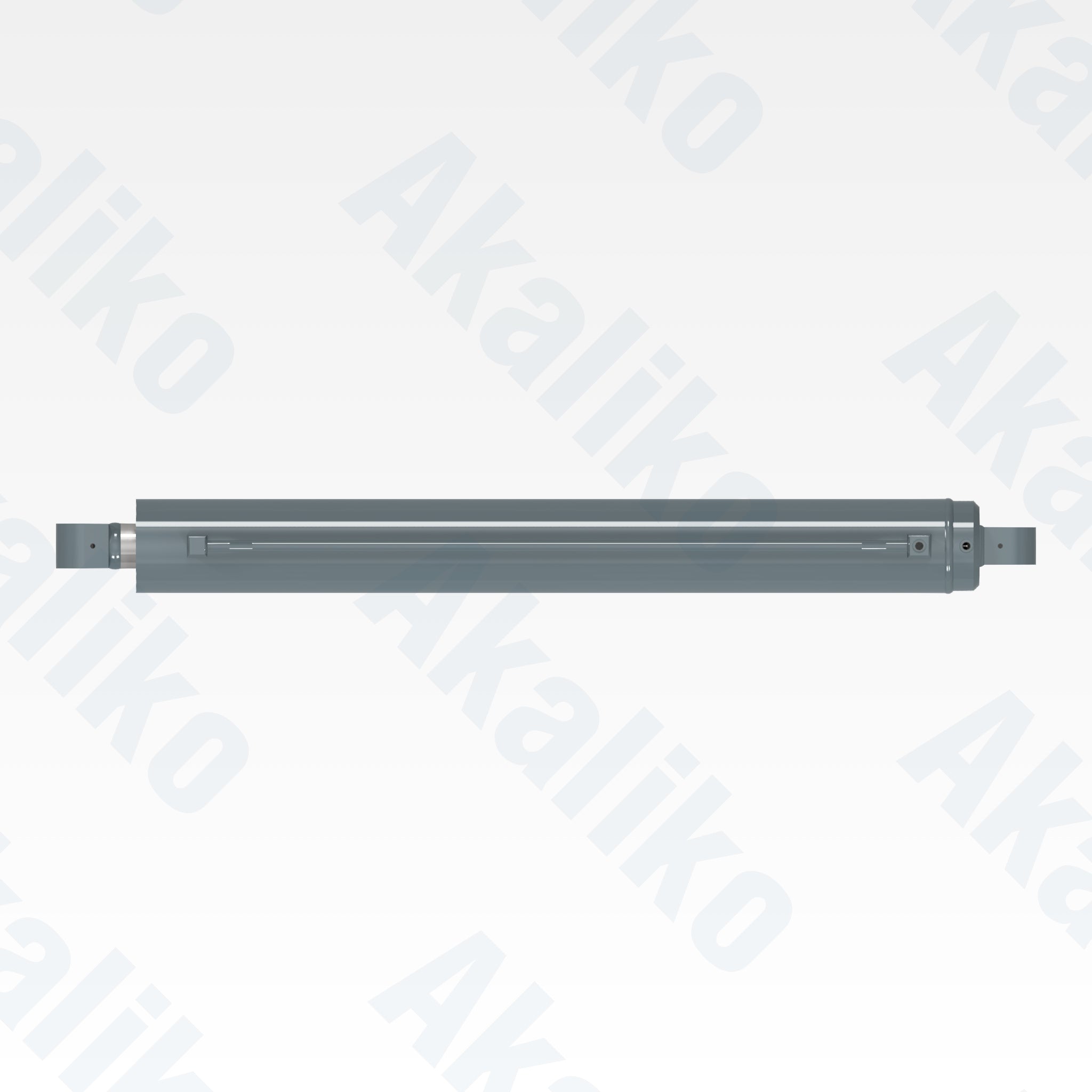 Top view of replacement tower raising hydraulic cylinder for Atlas Copco DM45 drill, OEM part number 54578539