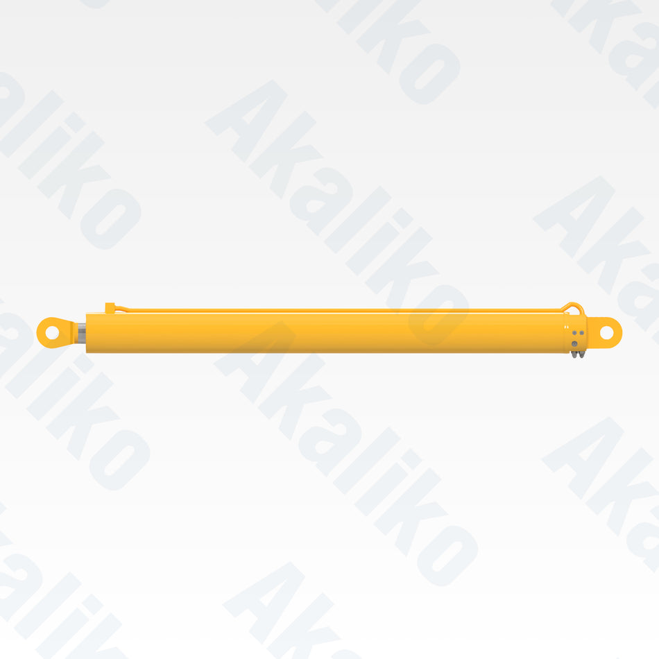 Side view of replacement tower raising hydraulic cylinder for Atlas Copco PV271 drill, OEM part number 57648164