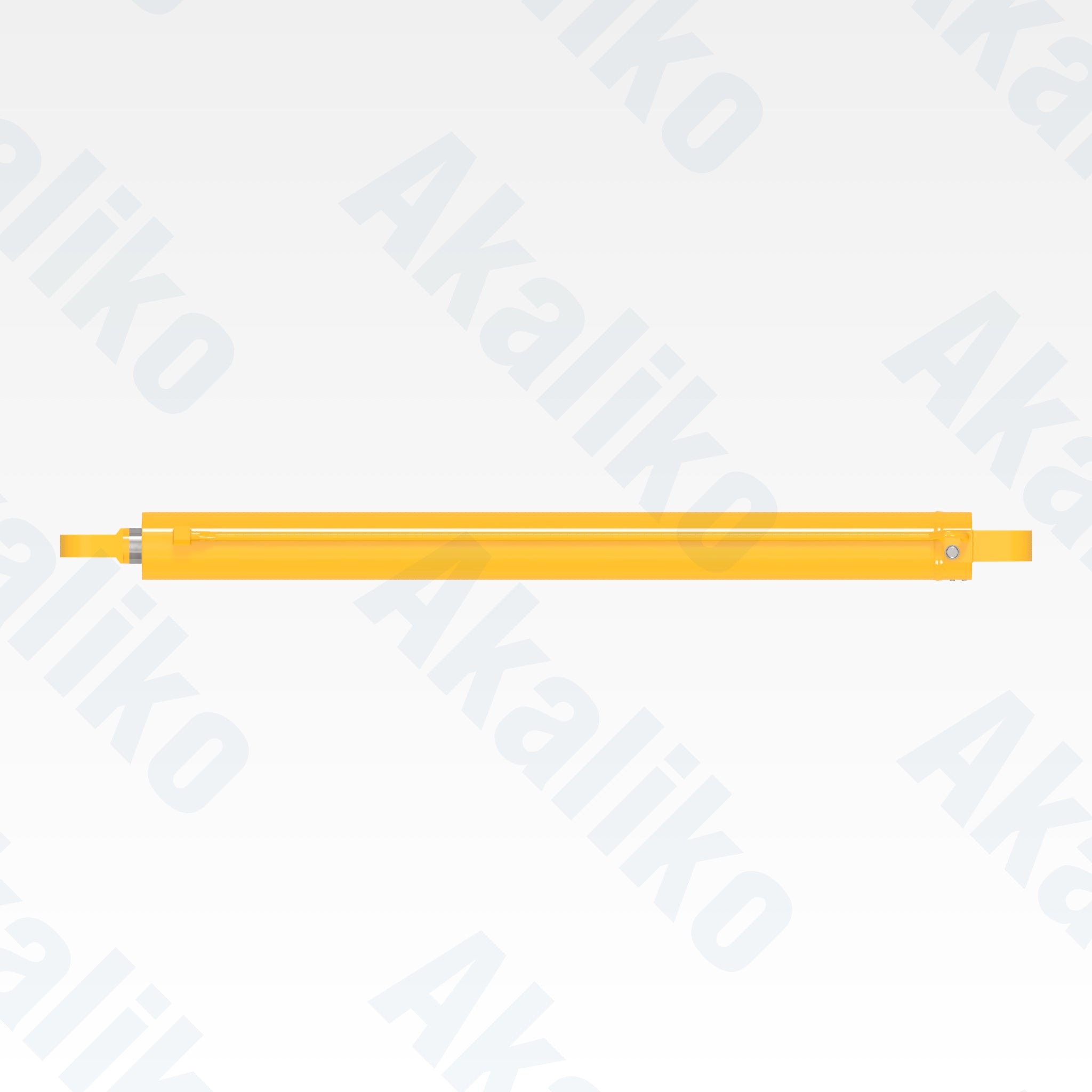 Top view of replacement tower raising hydraulic cylinder for Atlas Copco PV271 drill, OEM part number 57648164