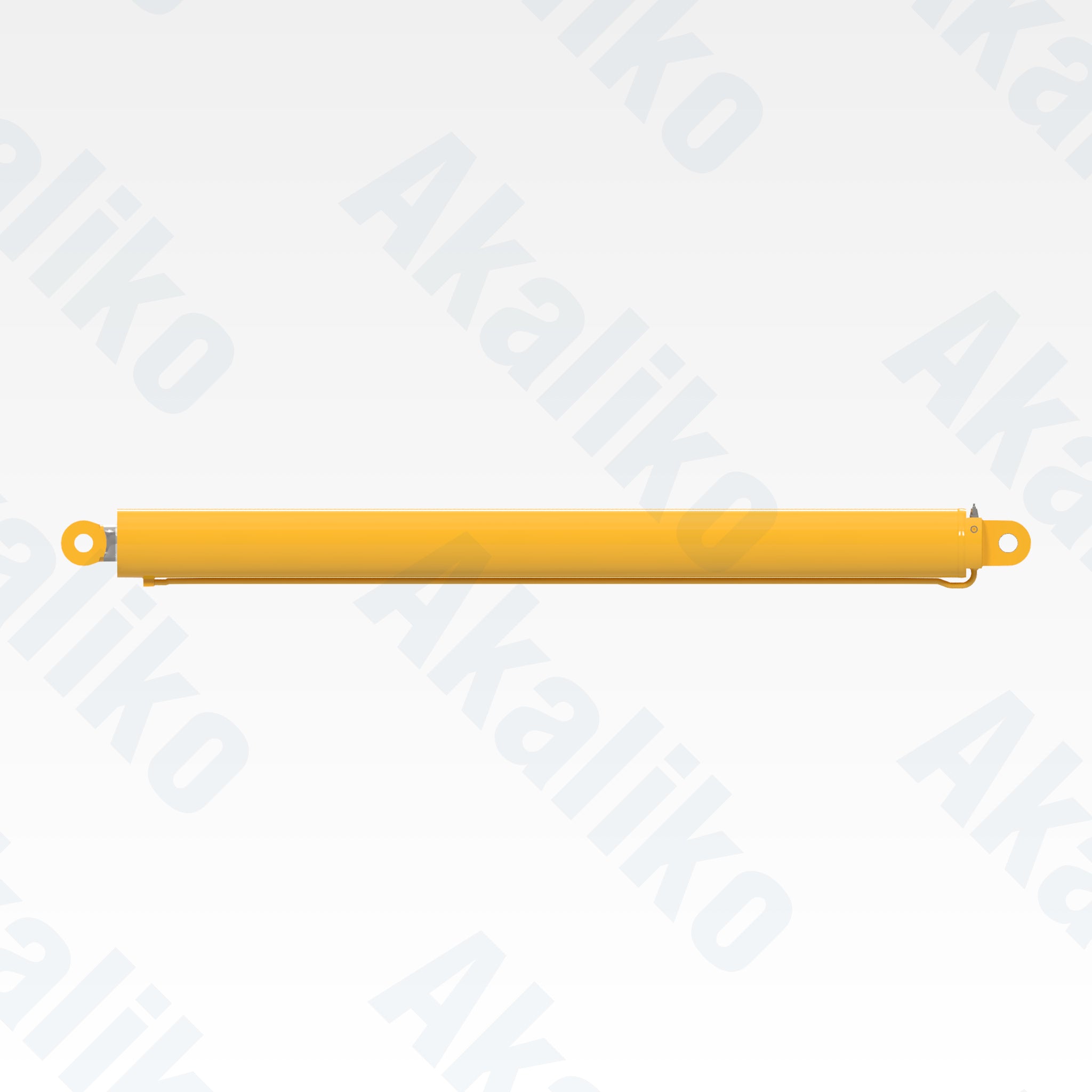 Side view of replacement tower raising hydraulic cylinder for Atlas Copco PV351D drill, OEM part number 2657582579