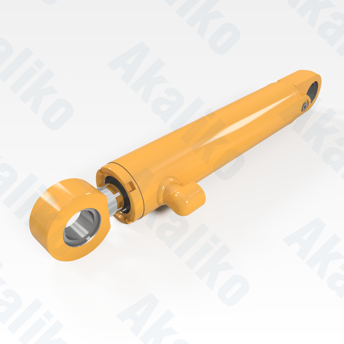 Replacement articulation hydraulic cylinder for Caterpillar 14H motor grader, OEM part number 6E-4724, aftermarket heavy equipment parts
