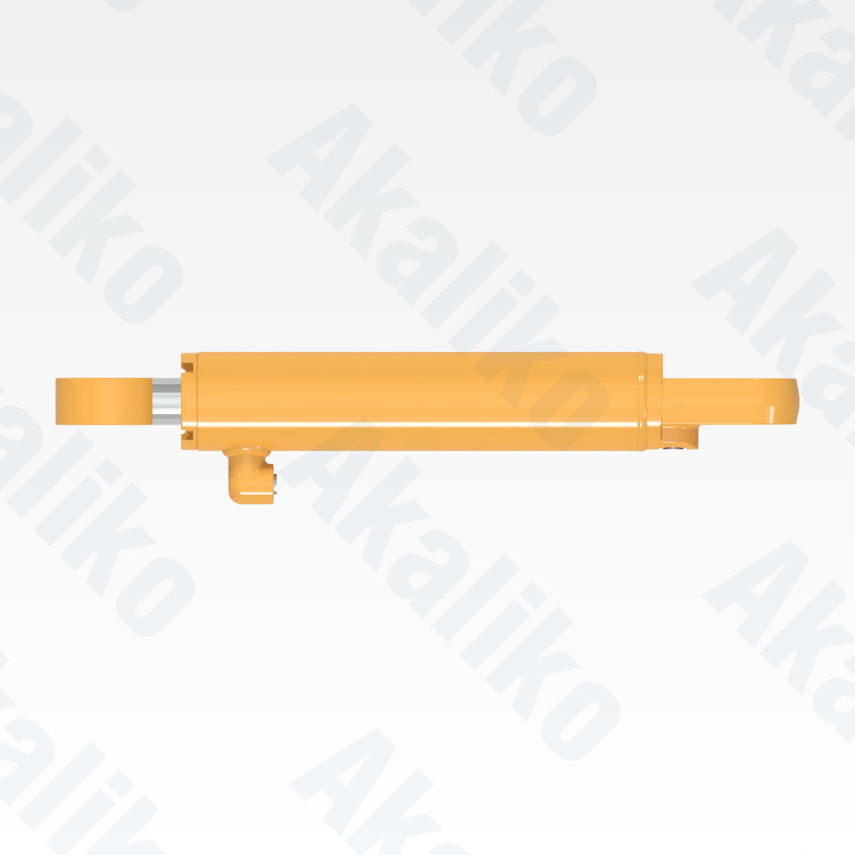Top view of replacement articulation hydraulic cylinder for Caterpillar 14H motor grader, OEM part number 6E-4724