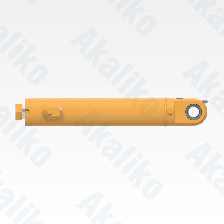 Side view of replacement steering hydraulic cylinder for Caterpillar 14H motor grader, OEM part number 165-2496