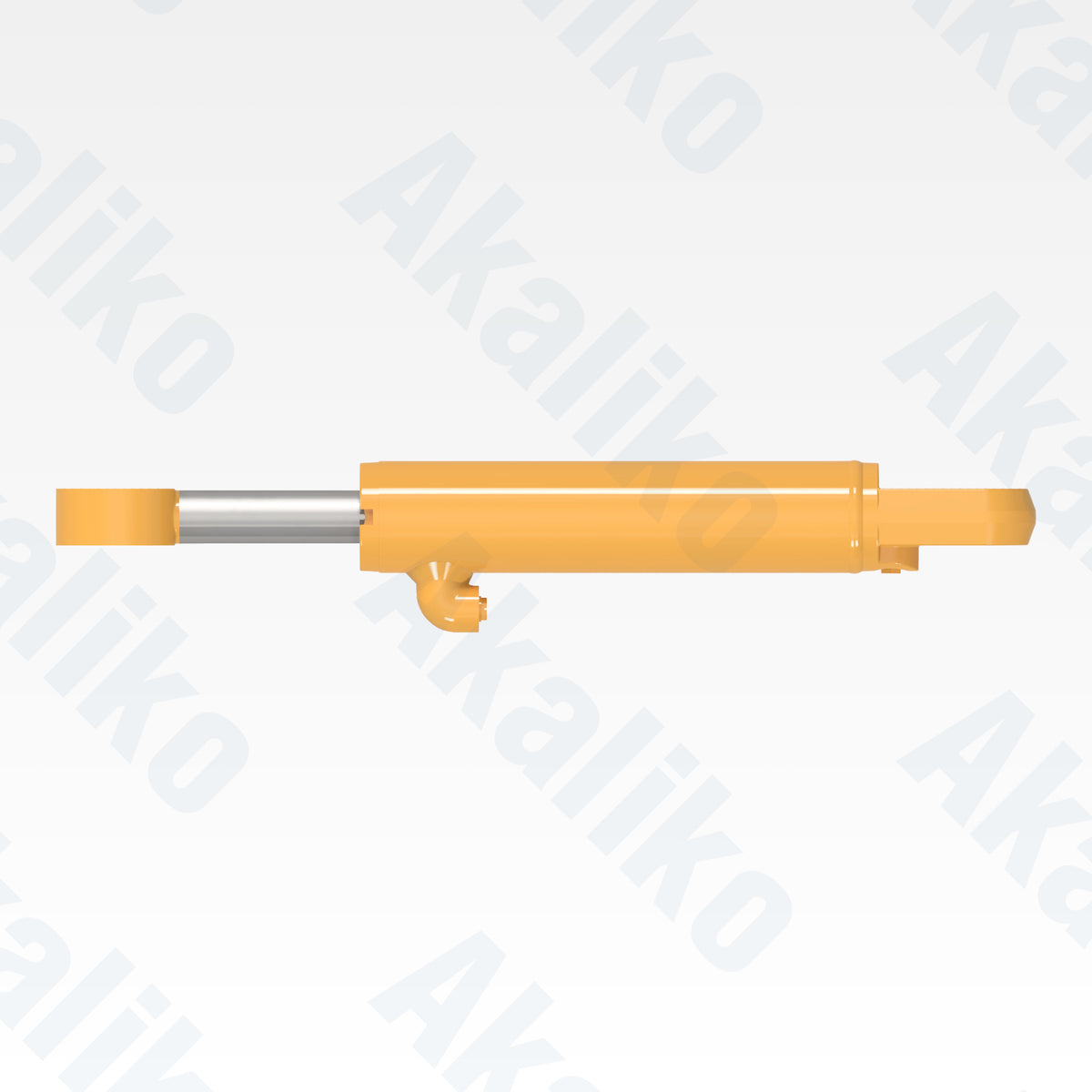 Top view of replacement articulation hydraulic cylinder for Caterpillar 160H motor grader, OEM part number 137-6792