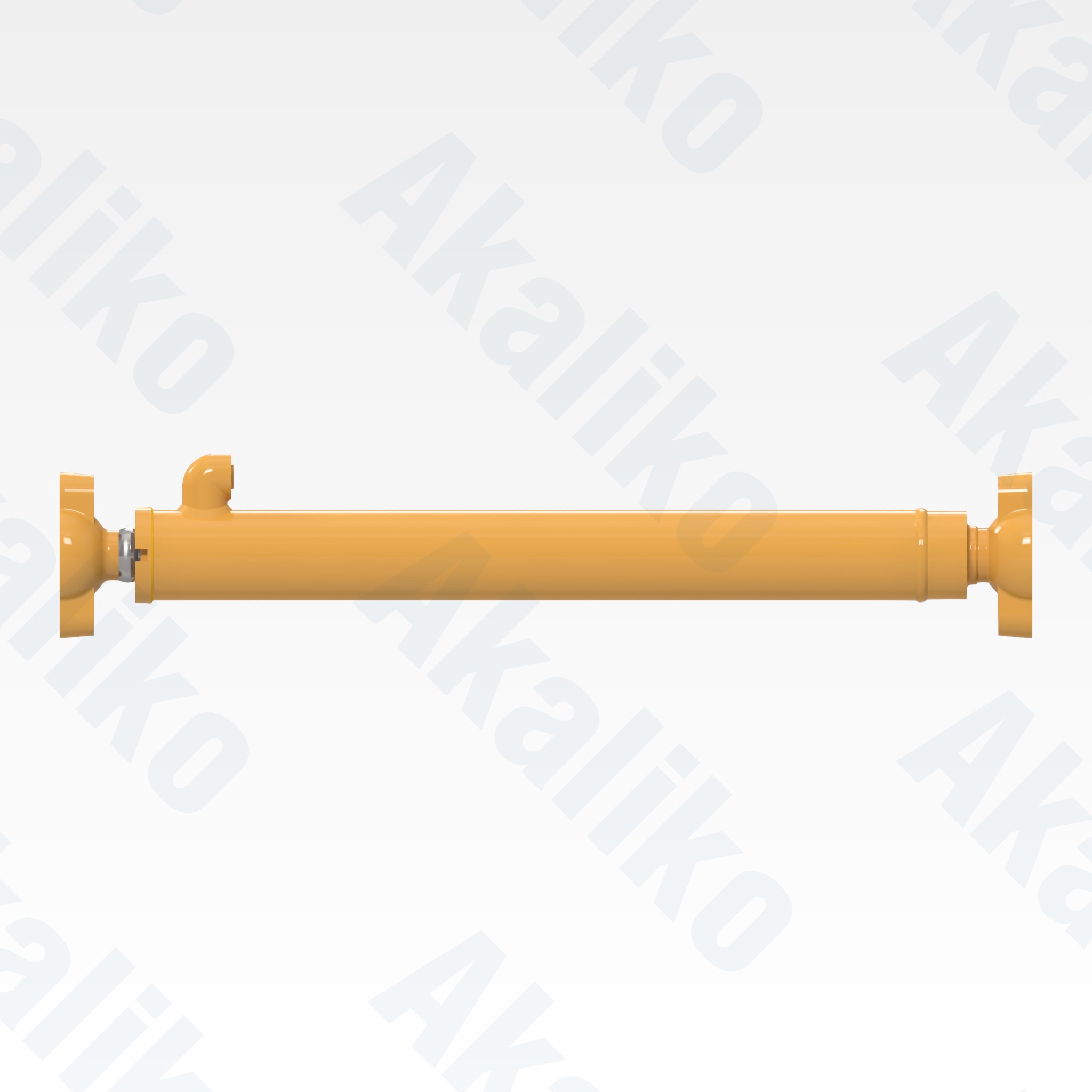 Side view of replacement center shift hydraulic cylinder for Caterpillar 160H motor grader, OEM part number 6E-1343