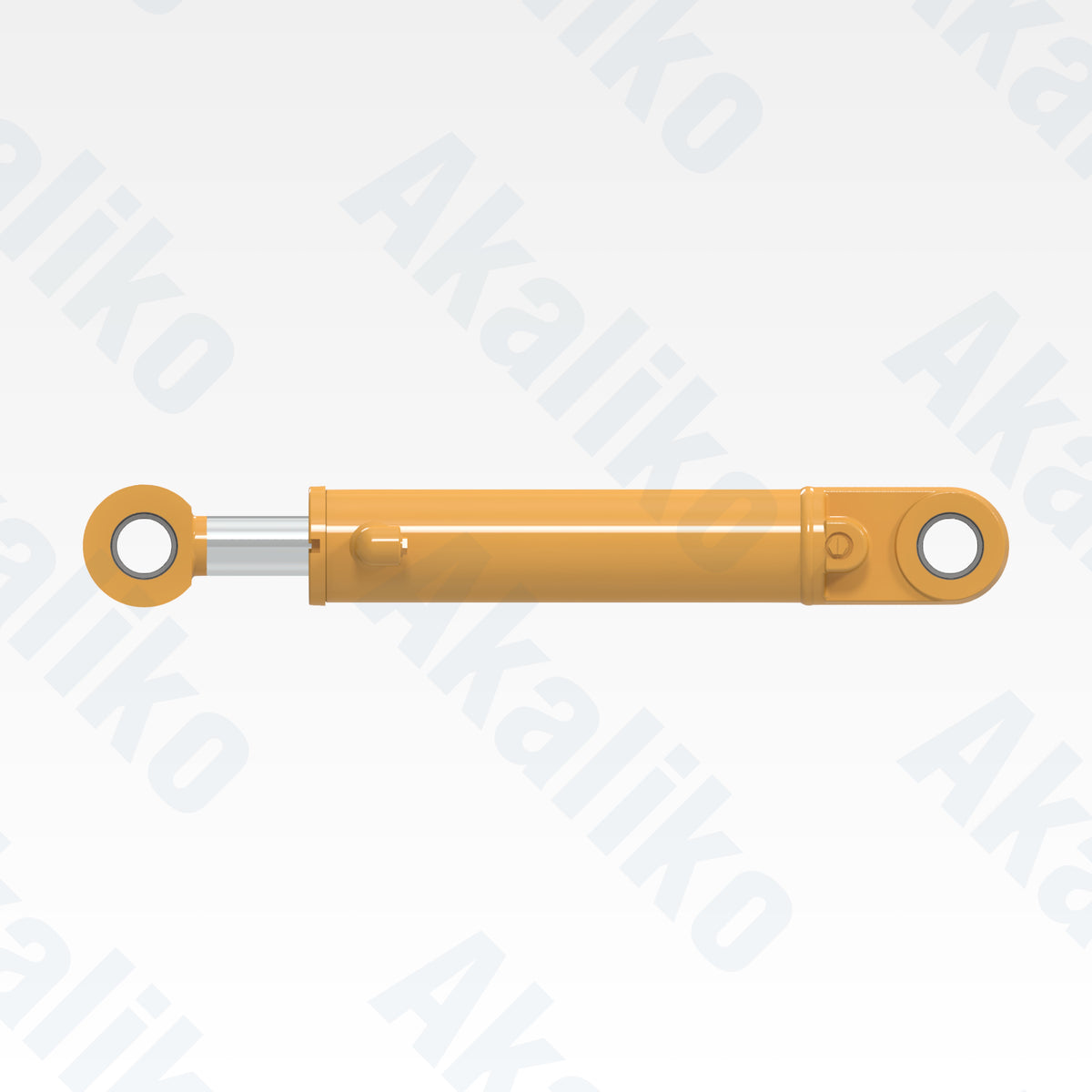 Side view of replacement articulation hydraulic cylinder for Caterpillar 16H motor grader, OEM part number 9T-3050