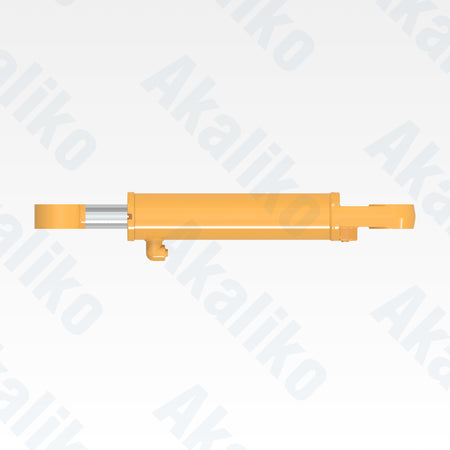 Top view of replacement articulation hydraulic cylinder for Caterpillar 16H motor grader, OEM part number 9T-3050