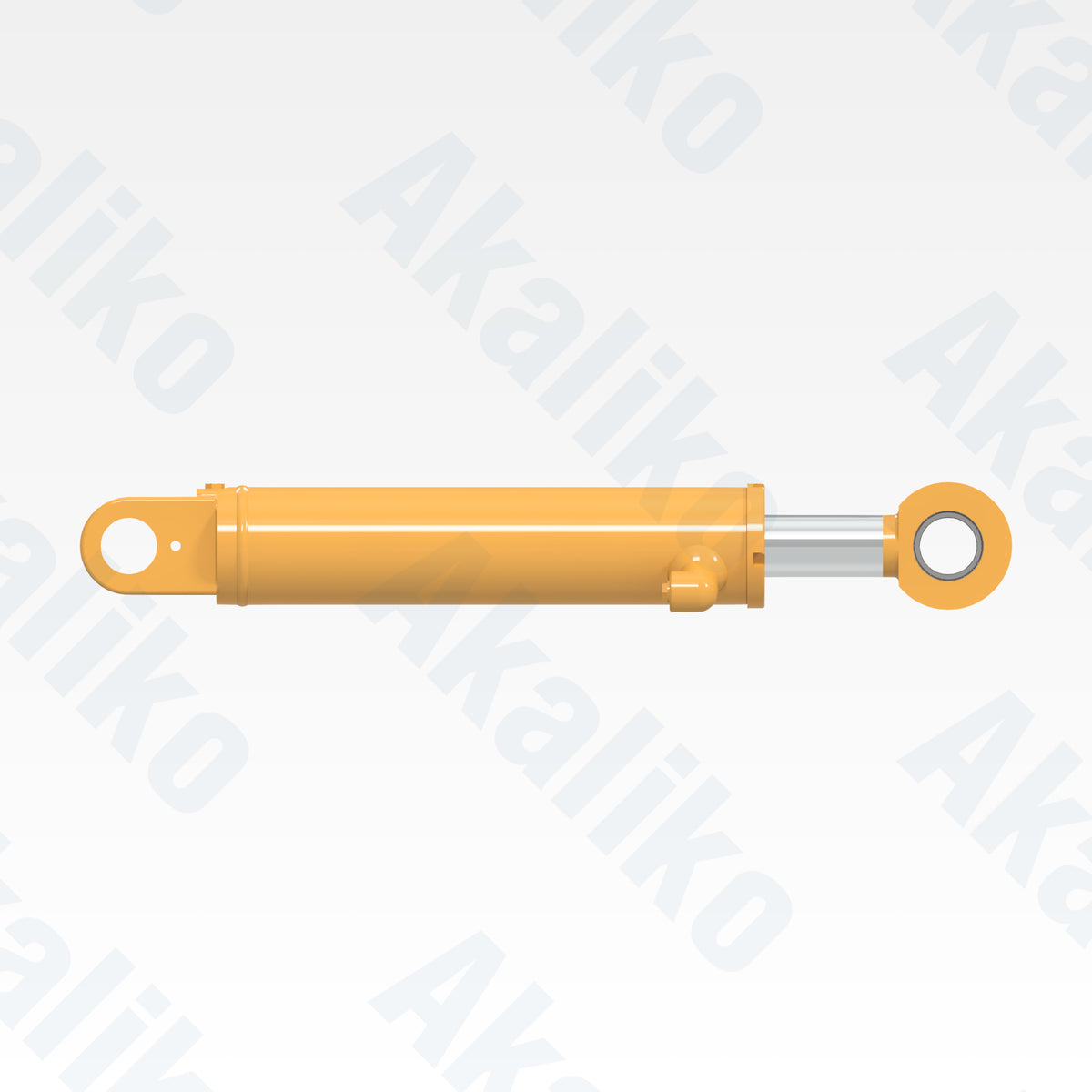 Side view of replacement articulation hydraulic cylinder for Caterpillar 16M motor grader, OEM part number 290-8074