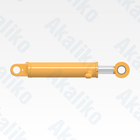 Side view of replacement articulation hydraulic cylinder for Caterpillar 16M motor grader, OEM part number 290-8074