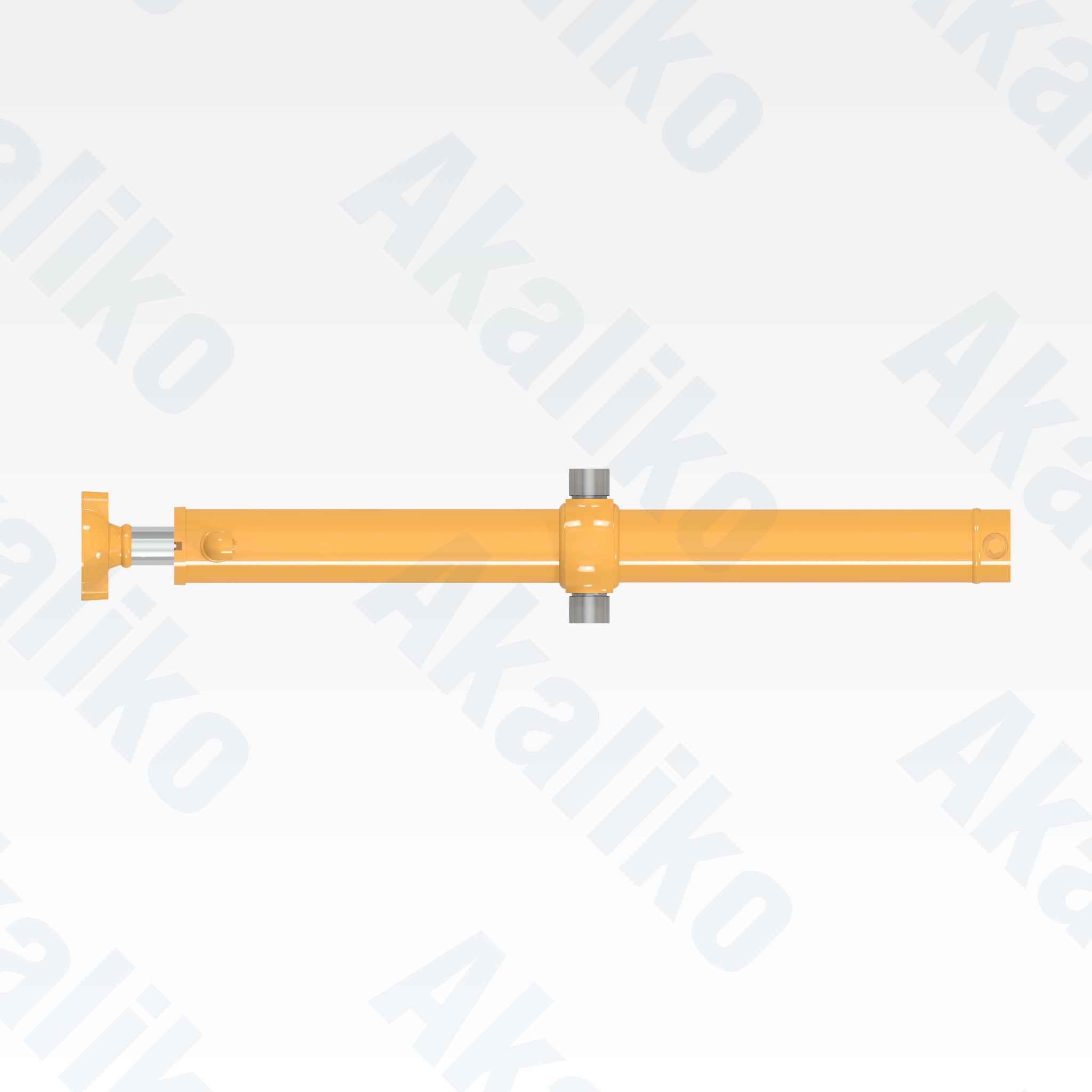 Top view of replacement blade lift hydraulic cylinder for Caterpillar 16M motor grader, OEM part number 270-7538