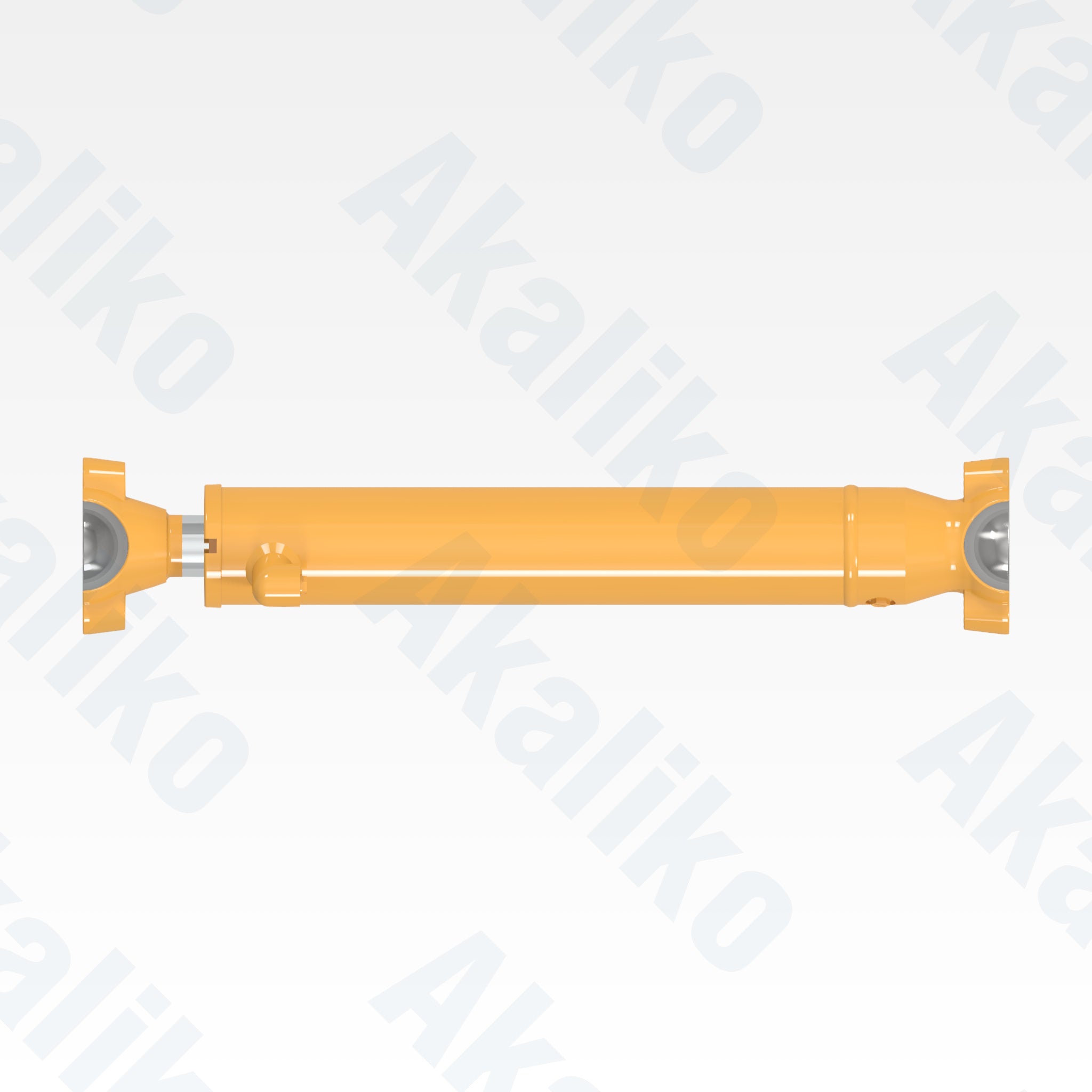 Top view of replacement center side shift hydraulic cylinder for Caterpillar 16H/16M motor grader, OEM part number 262-1905