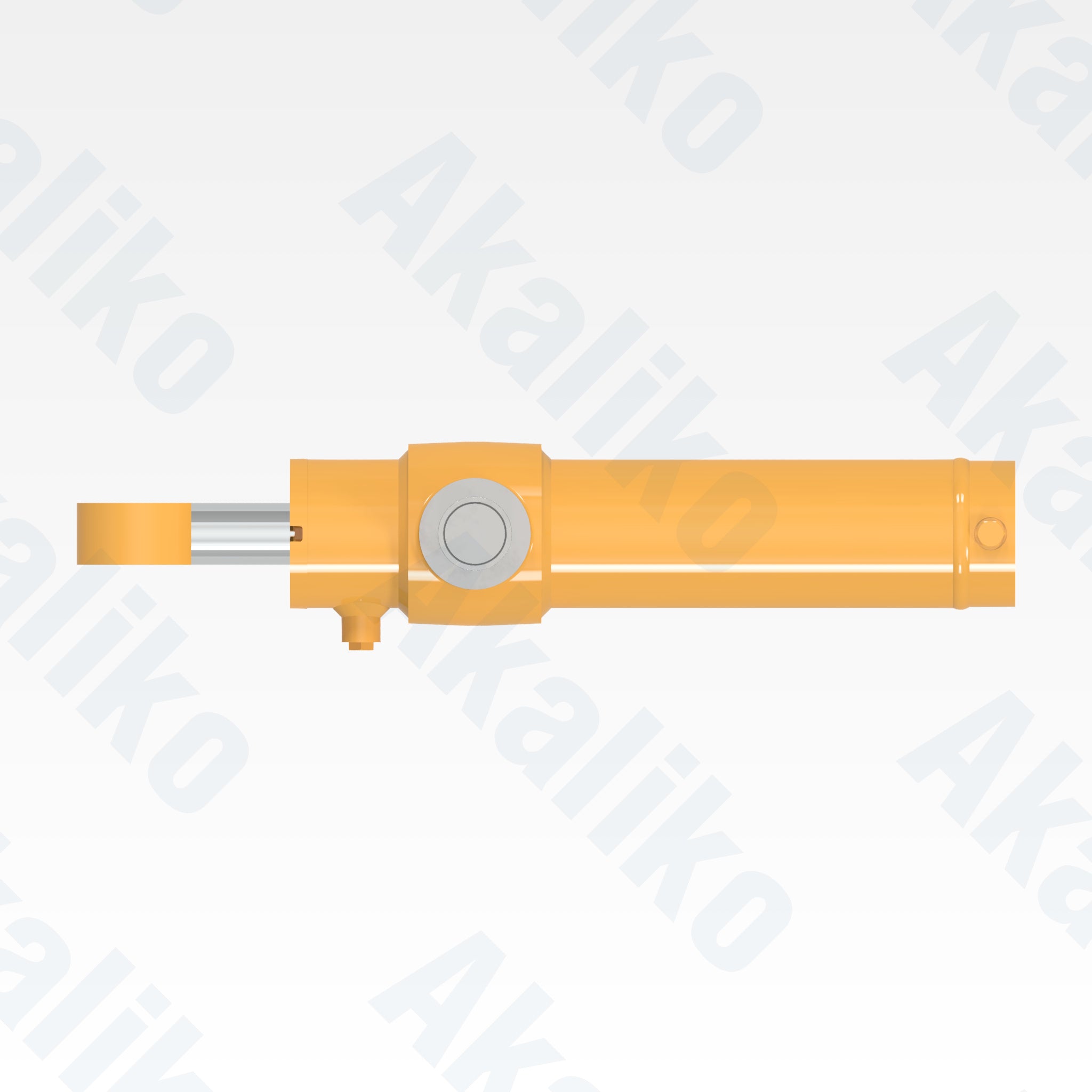 Top view of replacement ripper hydraulic cylinder for Caterpillar 16H/16M motor grader, OEM part number 113-5264