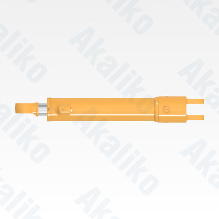 Top view of replacement steering hydraulic cylinder for Caterpillar 16M motor grader, OEM part number 267-3863