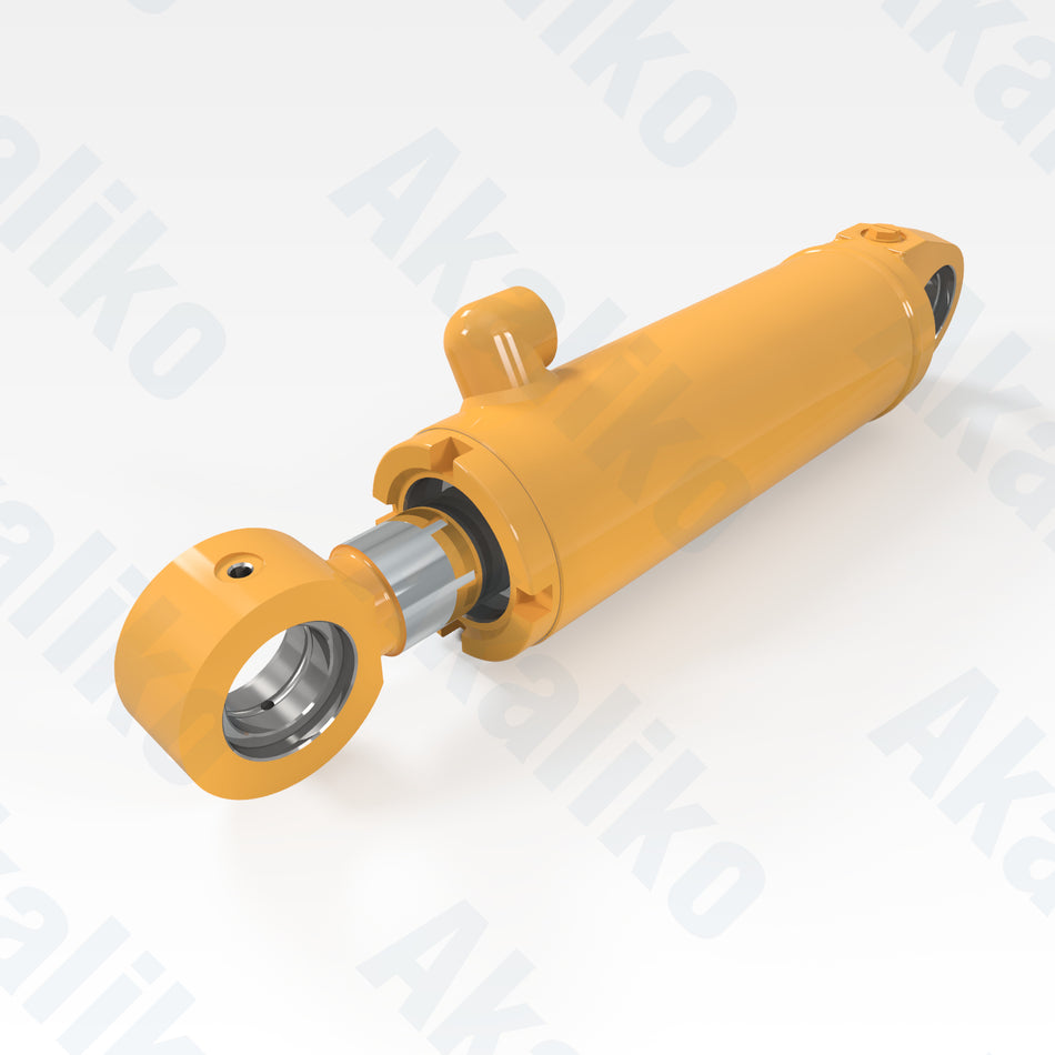 Replacement wheel lean hydraulic cylinder for Caterpillar 16H/16M motor grader, OEM part number 289-3054, aftermarket heavy equipment parts