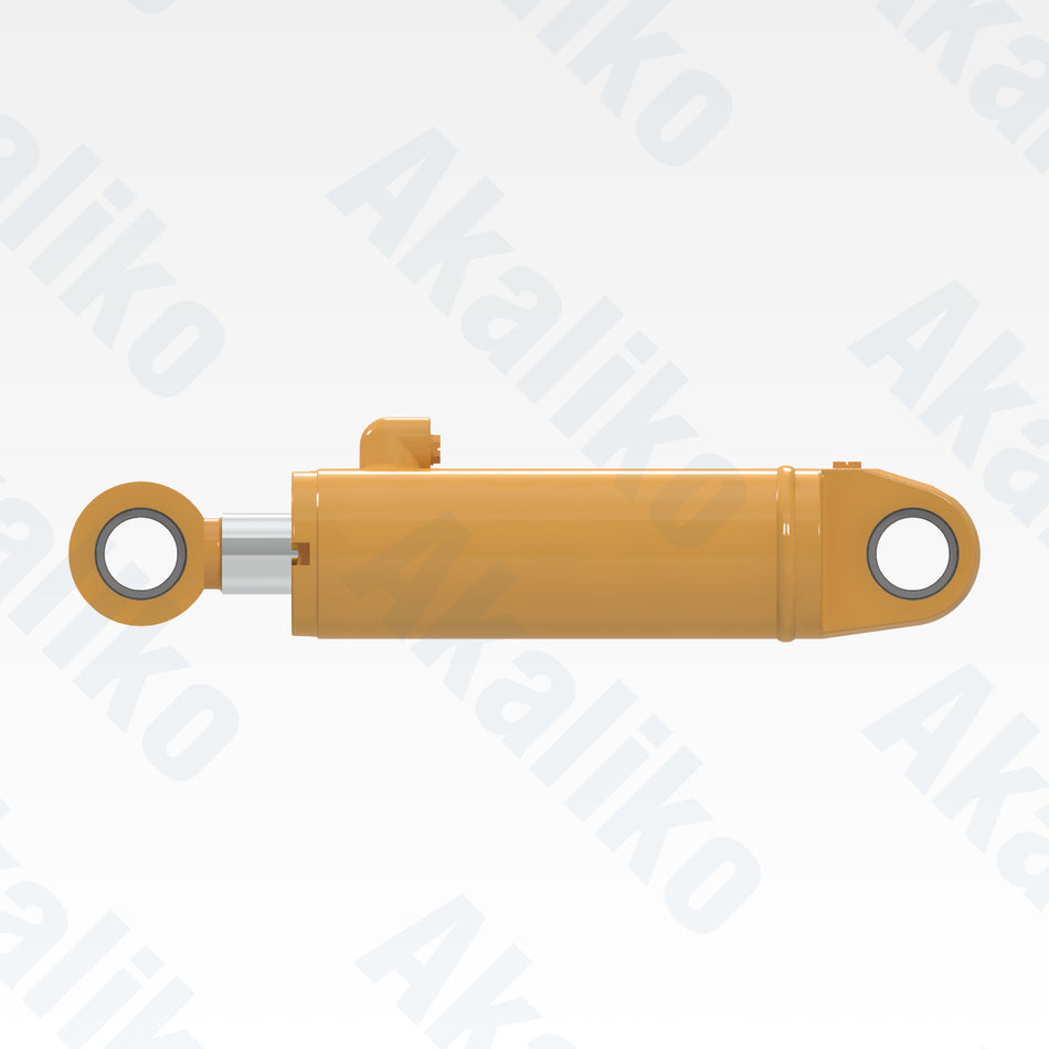 Side view of replacement wheel lean hydraulic cylinder for Caterpillar 16H/16M motor grader, OEM part number 289-3054