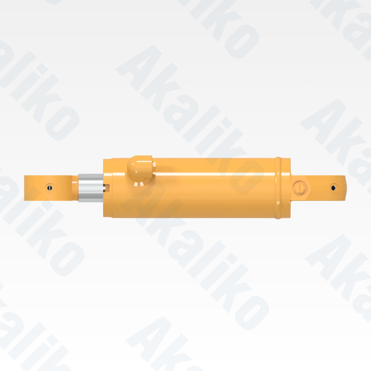 Top view of replacement wheel lean hydraulic cylinder for Caterpillar 16H/16M motor grader, OEM part number 289-3054