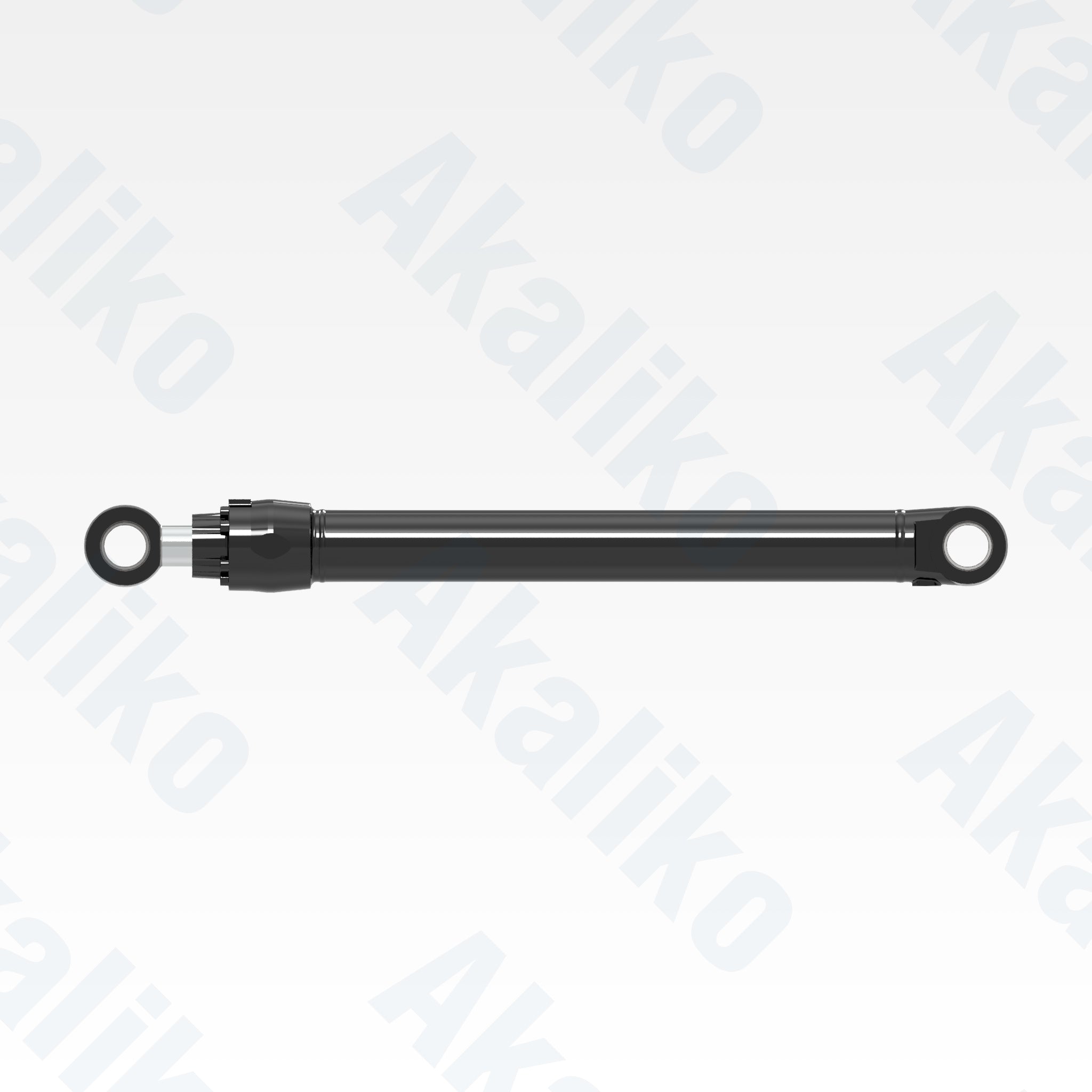 Side view of replacement boom hydraulic cylinder for Caterpillar 345D excavator, OEM part number 389-1041