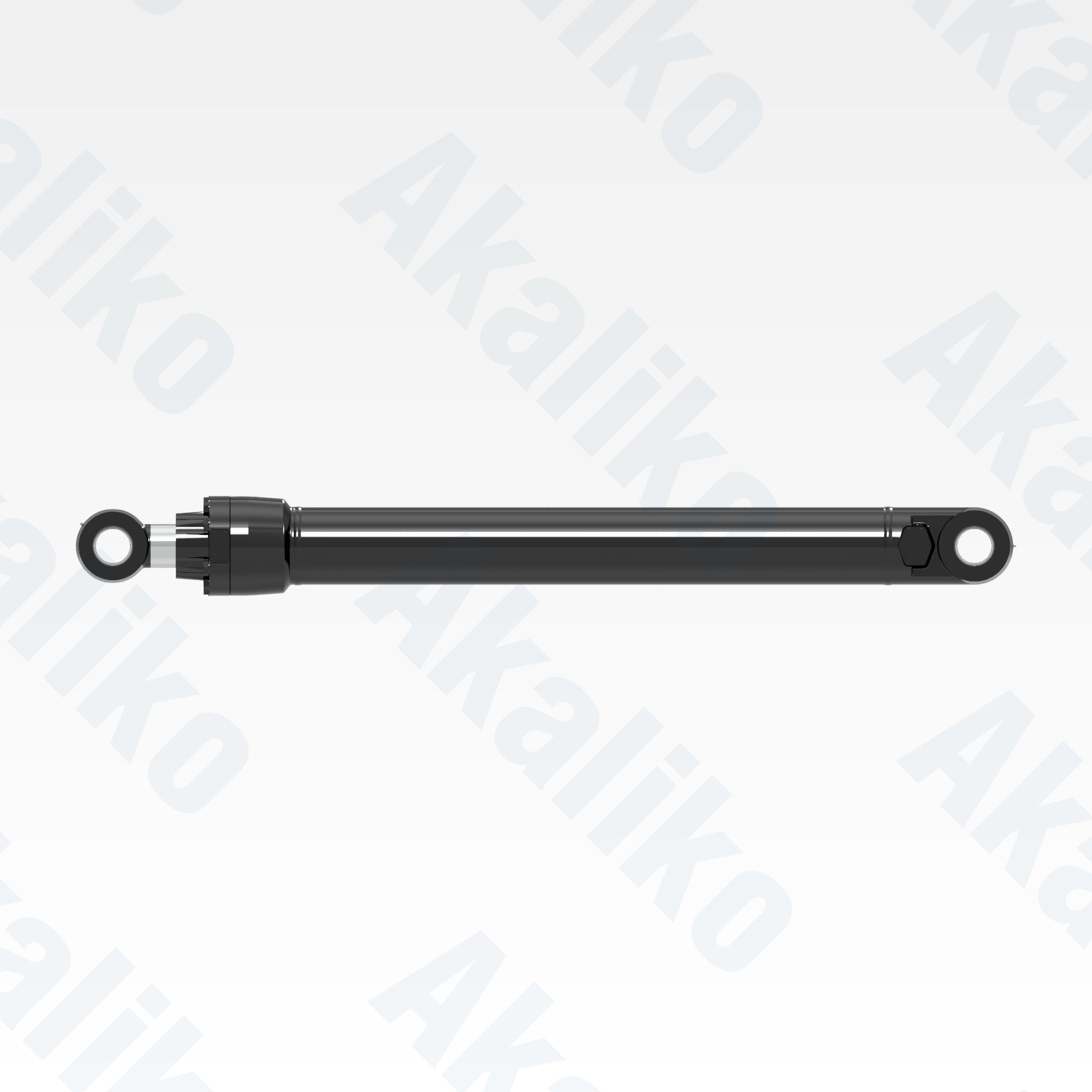 Side view of replacement stick hydraulic cylinder for Caterpillar 345D/349D excavator, OEM part number 370-6692