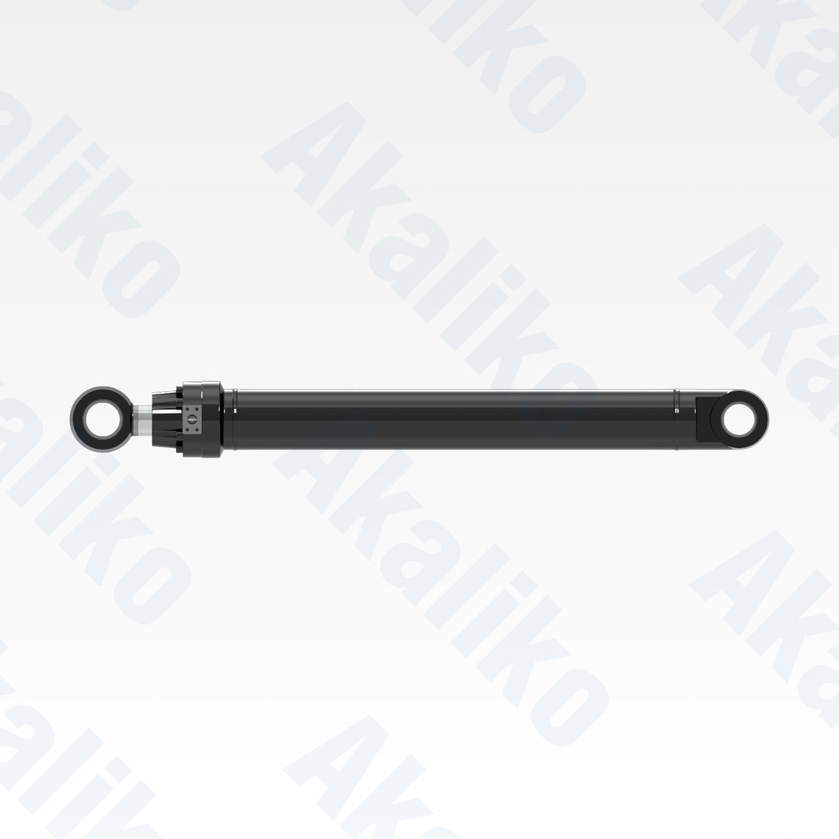 Side view of replacement bucket hydraulic cylinder for Caterpillar 349D excavator, OEM part number 225-4532