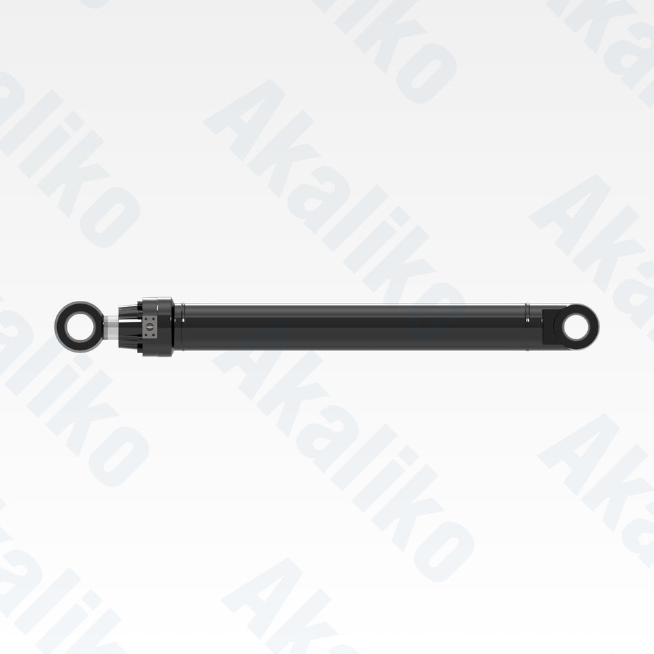 Side view of replacement bucket hydraulic cylinder for Caterpillar 349D excavator, OEM part number 225-4532