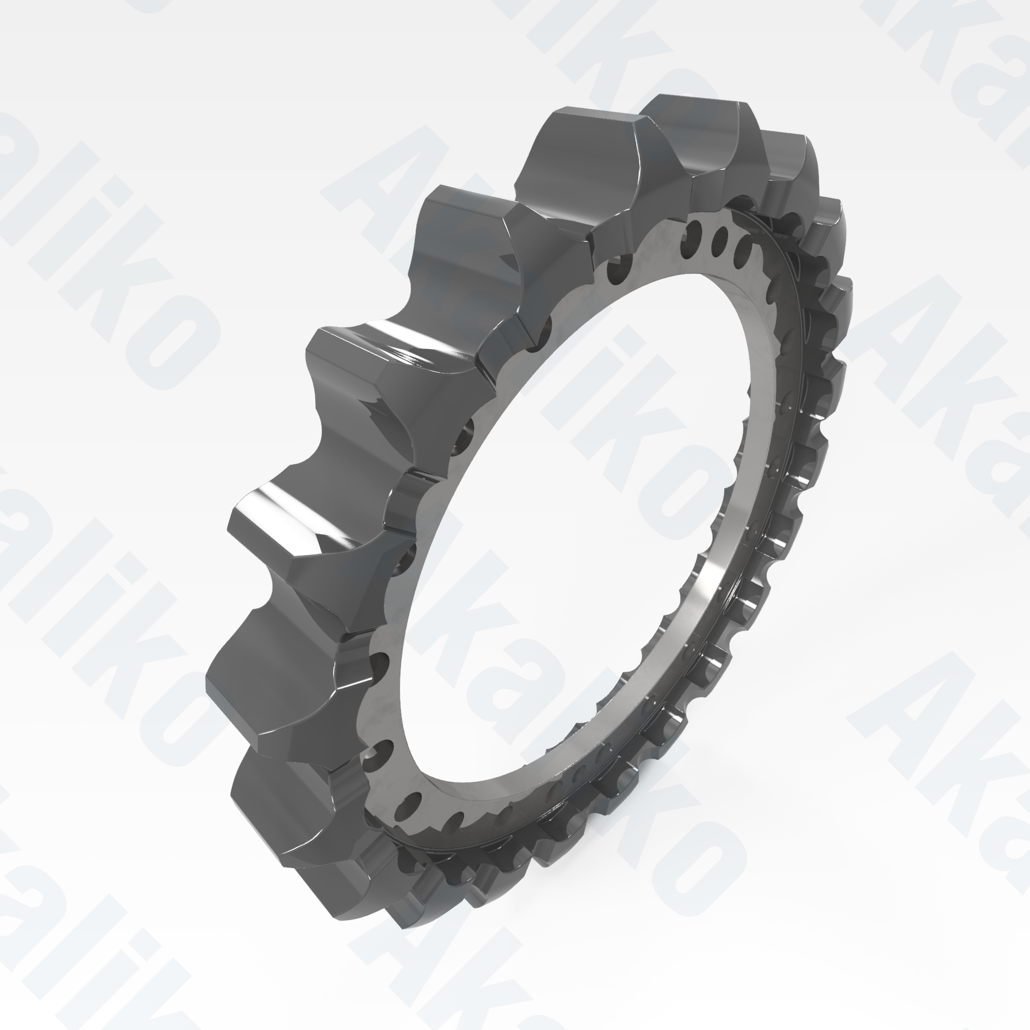 Replacement/aftermarket brand new sprocket for Caterpillar 374 excavator.