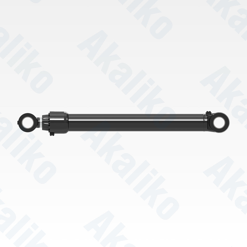 Side view of replacement boom hydraulic cylinder for Caterpillar 374D excavator, OEM part number 380-7401