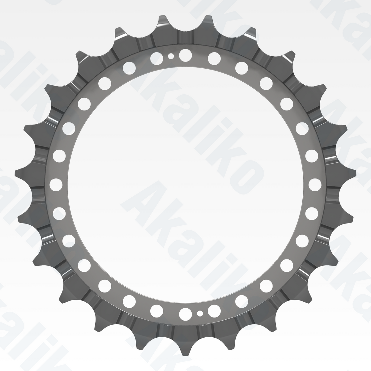 Side view of replacement/aftermarket brand new sprocket for Caterpillar 390D excavator.
