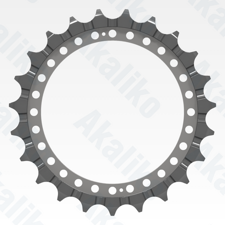 Side view of replacement/aftermarket brand new sprocket for Caterpillar 390D excavator.