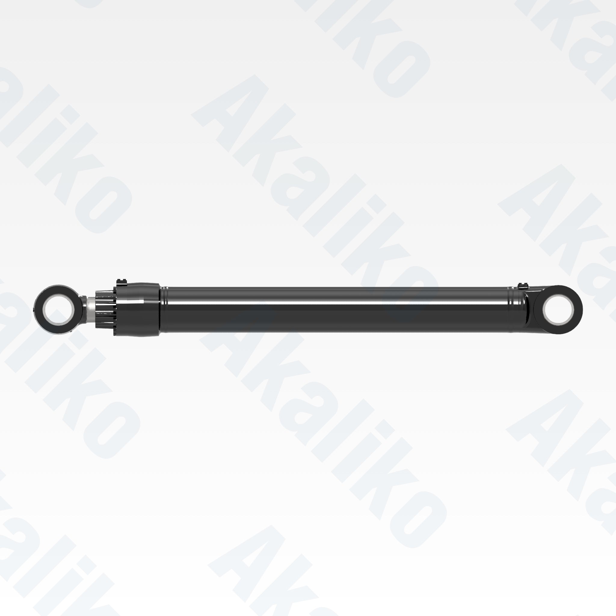 Side view of replacement boom hydraulic cylinder for Caterpillar 390F excavator, OEM part number 470-7141