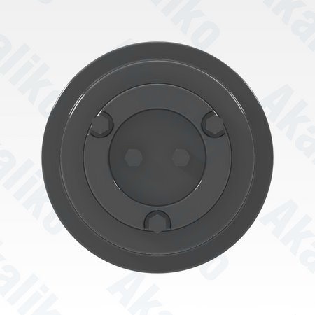 Side view of replacement/aftermarket brand new carrier roller for Caterpillar 6015/6015B excavator.