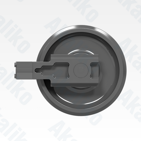 Side view of replacement/aftermarket brand new idler for Caterpillar 6015/6015B excavator.
