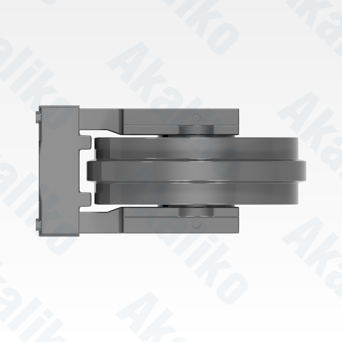 Top view of replacement/aftermarket brand new idler for Caterpillar 6015/6015B excavator.