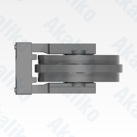 Top view of replacement/aftermarket brand new idler for Caterpillar 6015/6015B excavator.