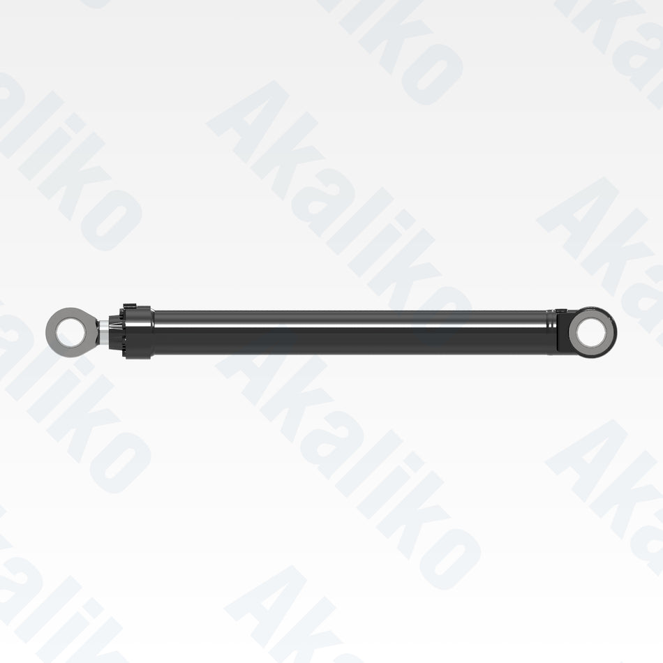Side view of replacement boom hydraulic cylinder for Caterpillar 6015B excavator, OEM part number 425-0677
