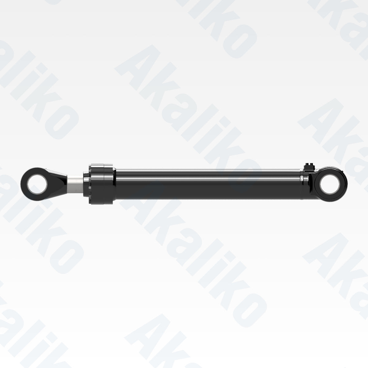 Side view of replacement bucket hydraulic cylinder for Caterpillar 6015B excavator, OEM part number 595-0417