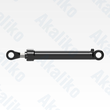 Side view of replacement bucket hydraulic cylinder for Caterpillar 6015B excavator, OEM part number 595-0417