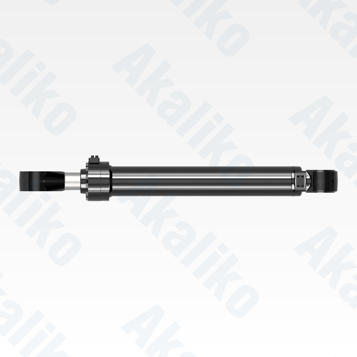 Top view of replacement bucket hydraulic cylinder for Caterpillar 6015B excavator, OEM part number 595-0417