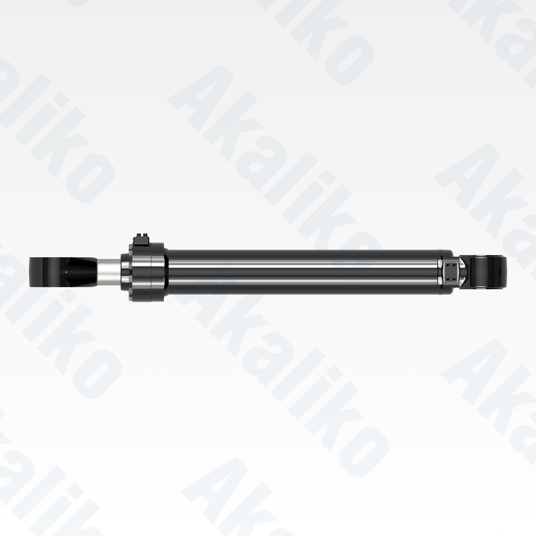 Top view of replacement bucket hydraulic cylinder for Caterpillar 6015B excavator, OEM part number 595-0417