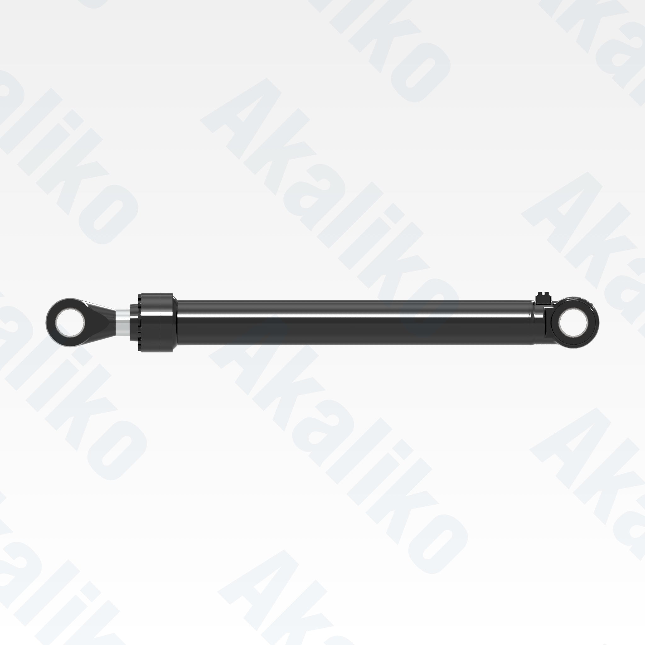 Side view of replacement stick hydraulic cylinder for Caterpillar 6015B excavator, OEM part number 589-5410
