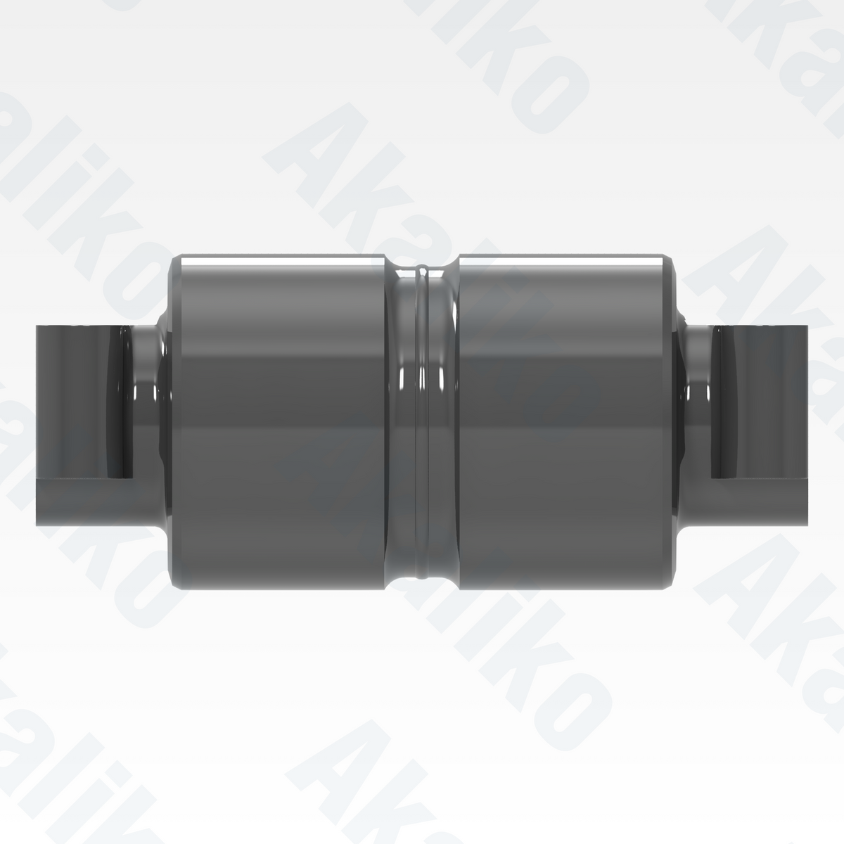 Side view of replacement/aftermarket brand new carrier roller for Caterpillar 6020/6020B excavator.