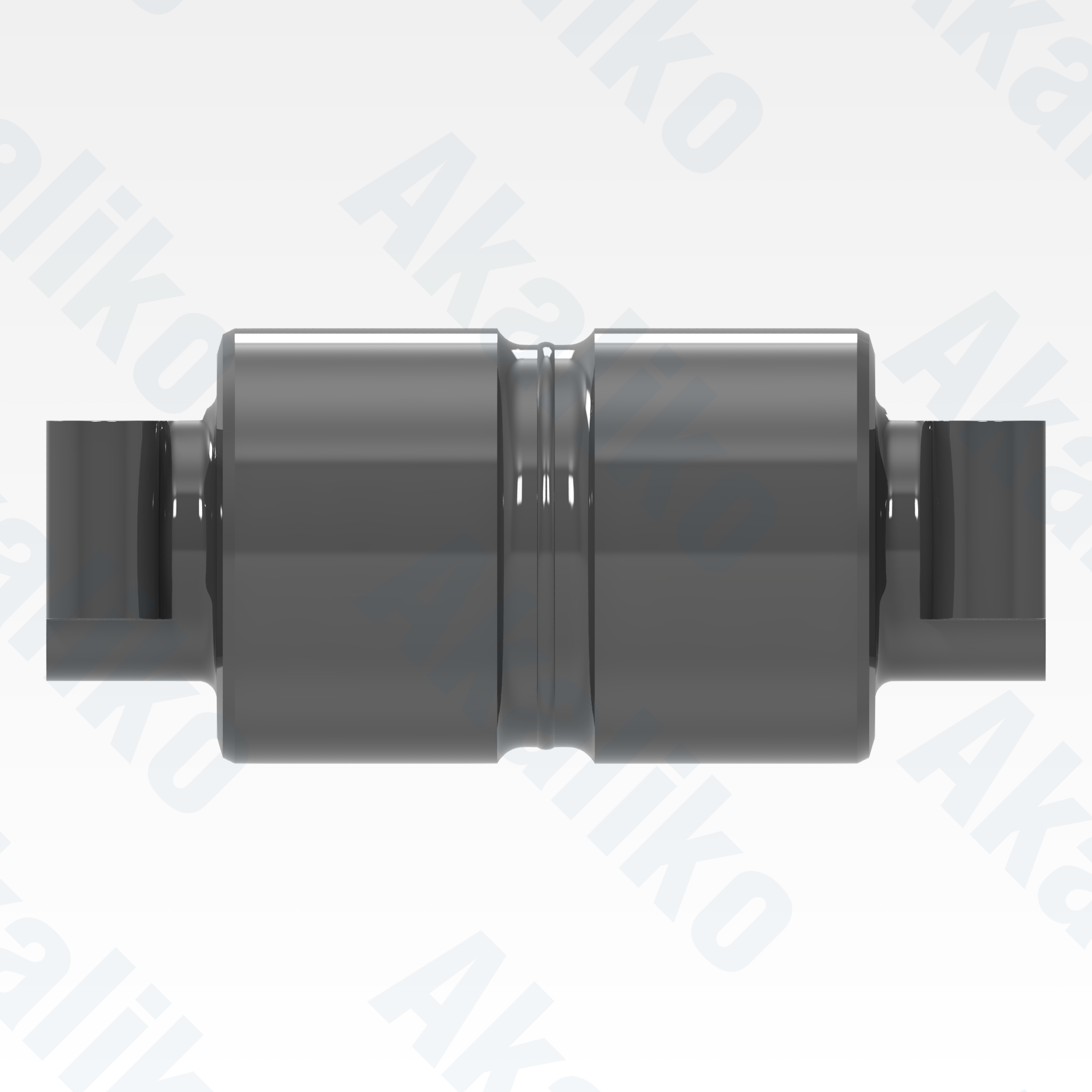 Side view of replacement/aftermarket brand new carrier roller for Caterpillar 6020/6020B excavator.