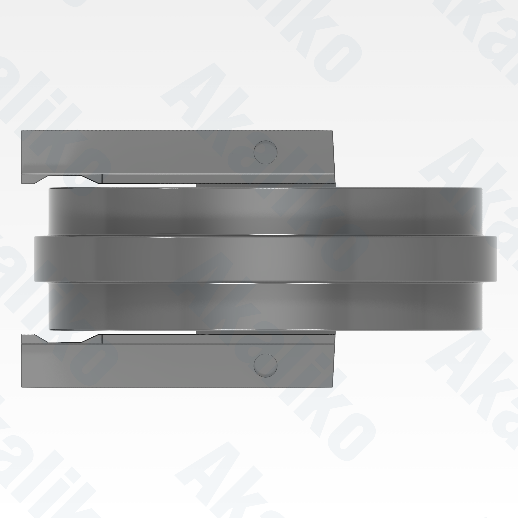 Top view of replacement/aftermarket brand new idler for Caterpillar 6020/6020B excavator.