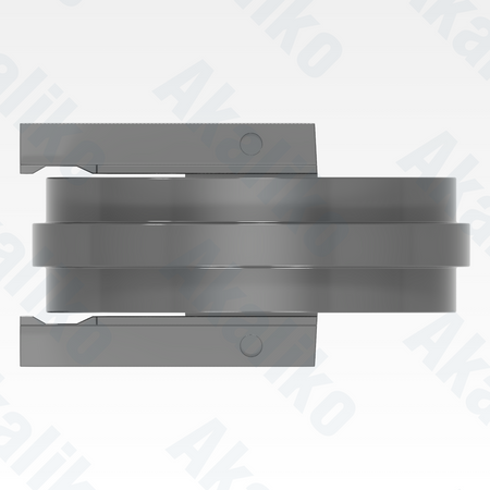 Top view of replacement/aftermarket brand new idler for Caterpillar 6020/6020B excavator.