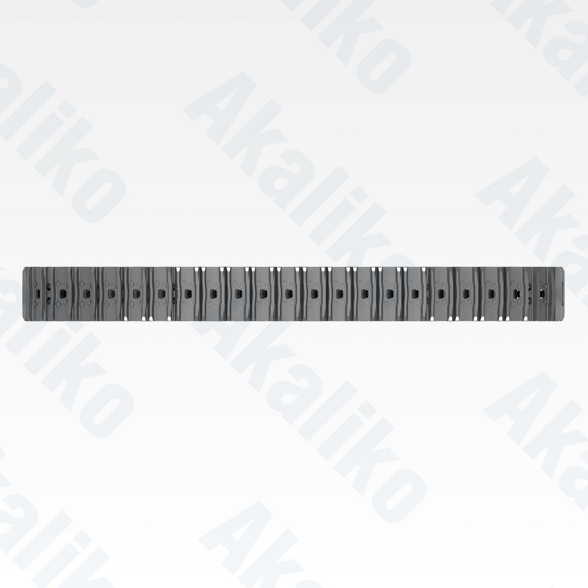 Top view of replacement/aftermarket brand new 800 mm track assembly for Caterpillar 6020B excavator.