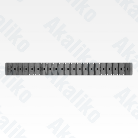 Top view of replacement/aftermarket brand new 800 mm track assembly for Caterpillar 6020B excavator.