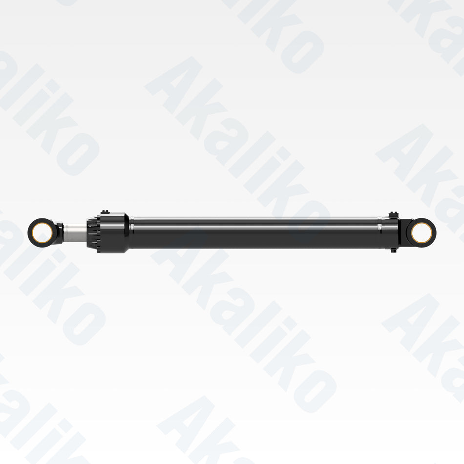 Side view of replacement boom hydraulic cylinder for Caterpillar 6020B excavator, OEM part number 494-1826