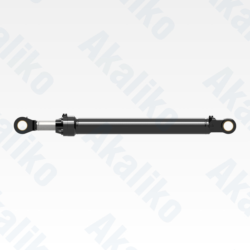 Side view of replacement bucket hydraulic cylinder for Caterpillar 6020B excavator, OEM part number 494-1828
