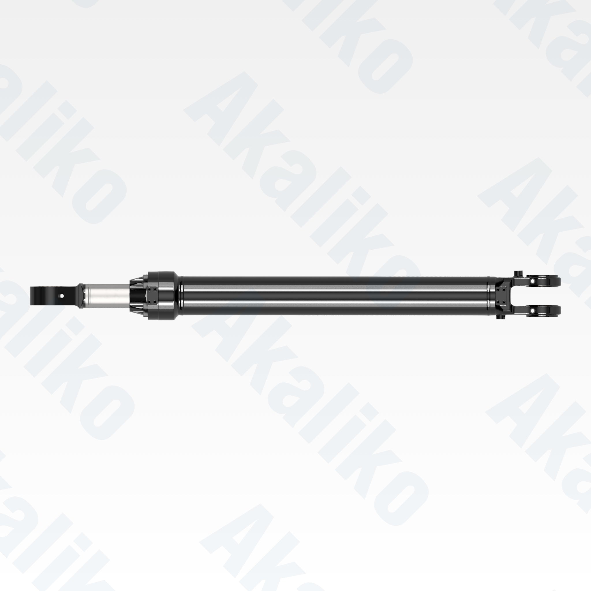 Top view of replacement bucket hydraulic cylinder for Caterpillar 6020B excavator, OEM part number 494-1828