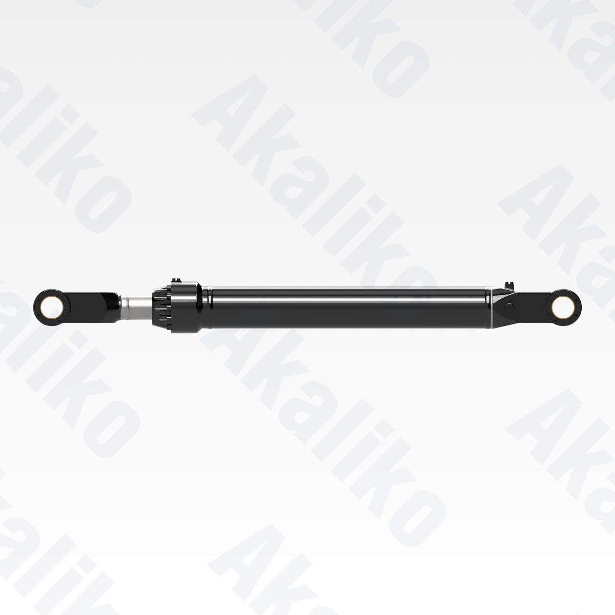 Side view of replacement stick hydraulic cylinder for Caterpillar 6020B excavator, OEM part number 494-1827