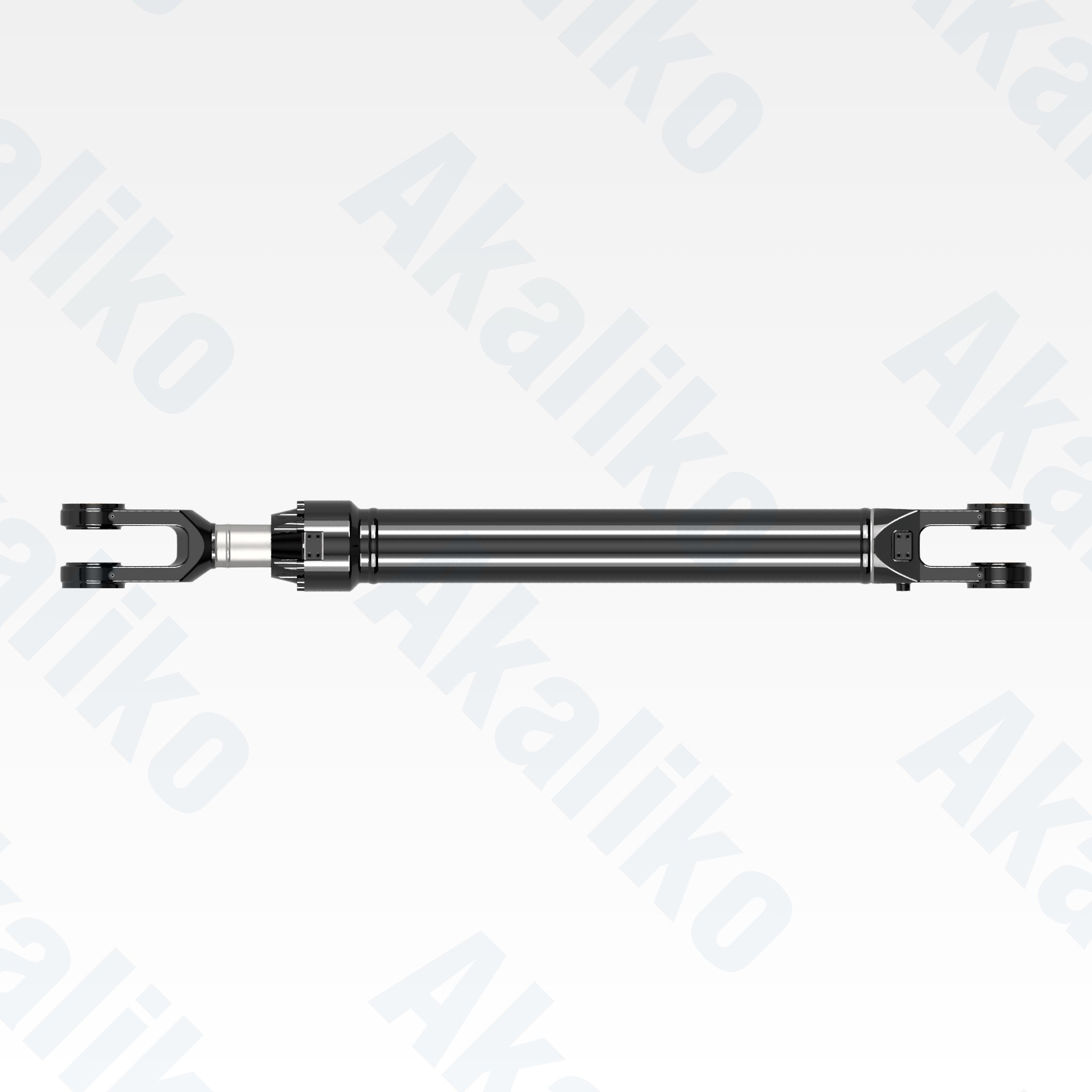 Top view of replacement stick hydraulic cylinder for Caterpillar 6020B excavator, OEM part number 494-1827